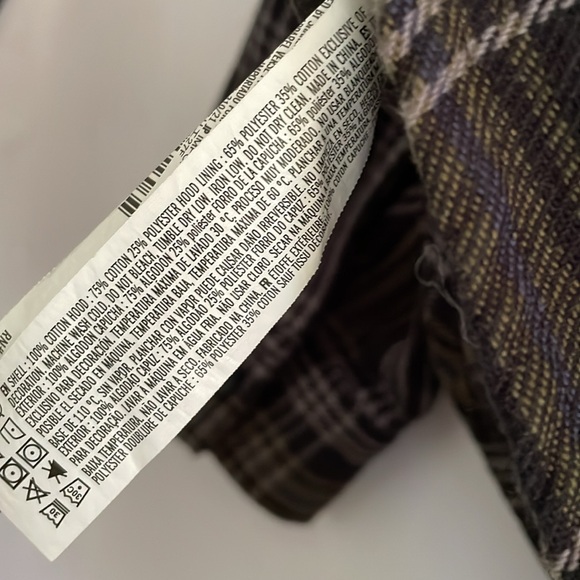 Forever 21 Plaid Shirt Jacket with Black Hoodie , Men’s Size M - Picture 3 of 8